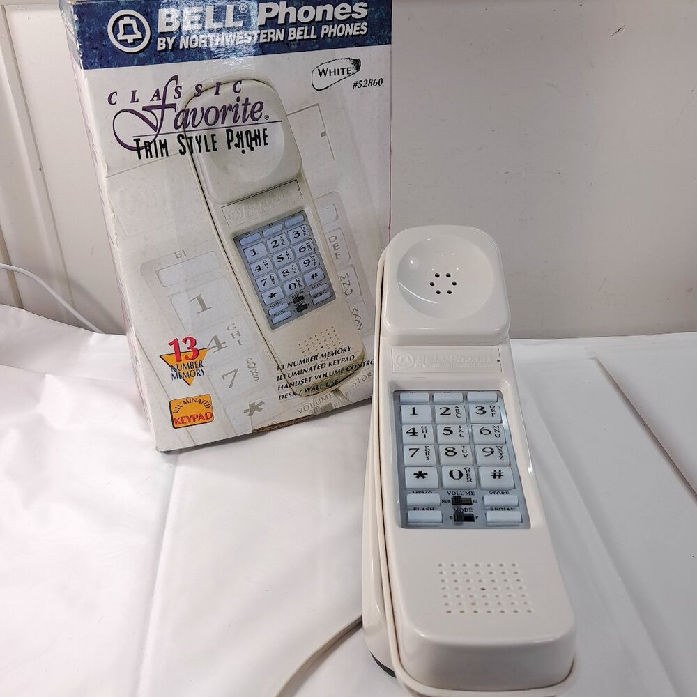 Vintage‎ Northwestern Bell Phones Phone White Classic Favorite Trim Style 52860